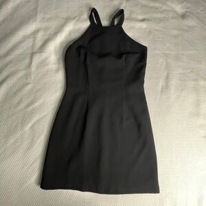 Vtg CDC Petites Little Black Dress Halter Neck Sheath Size 6 Evening Holiday LBD